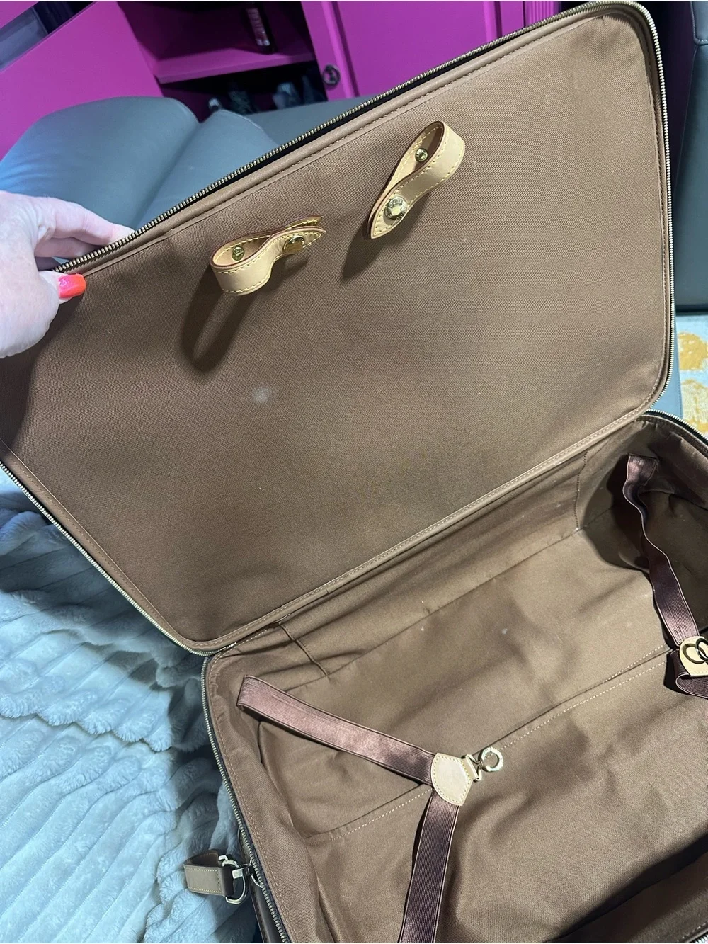 Louis Vuitton Brown Monogram Rolling Carry-On- Pegase 55 with COA